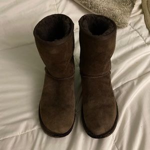 Short chocolate UGGs